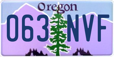 OR license plate 063NVF