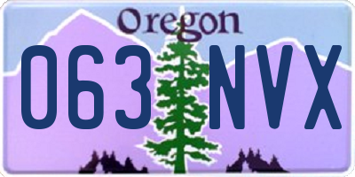 OR license plate 063NVX