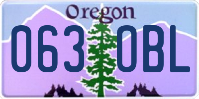 OR license plate 063OBL