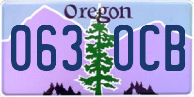 OR license plate 063OCB