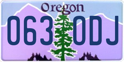OR license plate 063ODJ