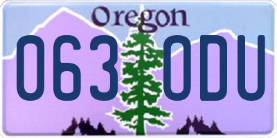 OR license plate 063ODU
