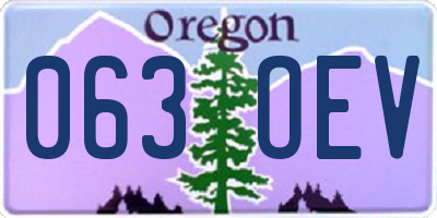 OR license plate 063OEV