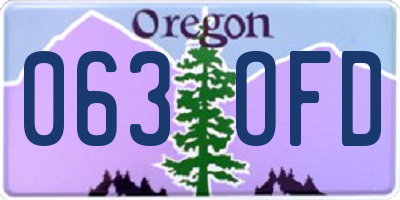 OR license plate 063OFD