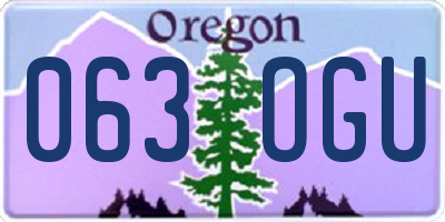 OR license plate 063OGU