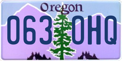 OR license plate 063OHQ