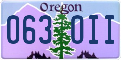 OR license plate 063OII