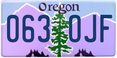 OR license plate 063OJF
