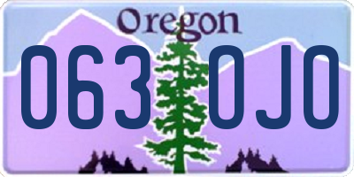 OR license plate 063OJO