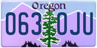 OR license plate 063OJU