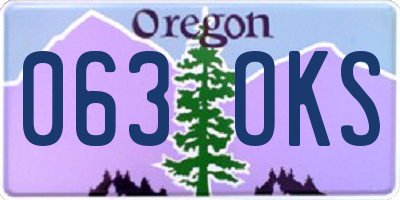 OR license plate 063OKS
