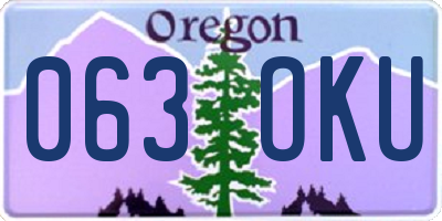 OR license plate 063OKU