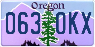OR license plate 063OKX