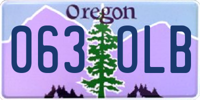 OR license plate 063OLB