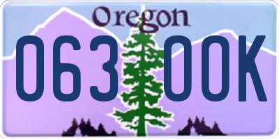 OR license plate 063OOK