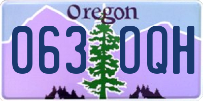 OR license plate 063OQH