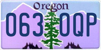 OR license plate 063OQP
