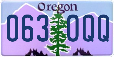 OR license plate 063OQQ