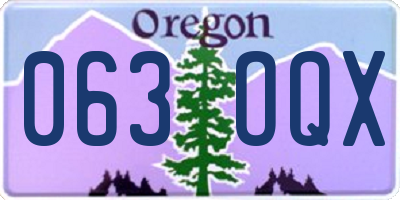 OR license plate 063OQX