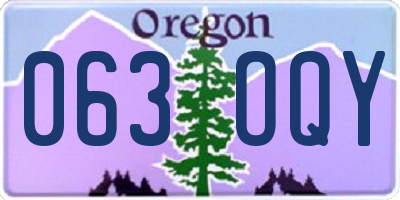 OR license plate 063OQY