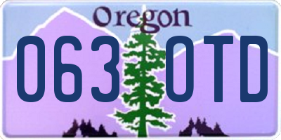 OR license plate 063OTD