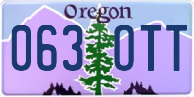 OR license plate 063OTT