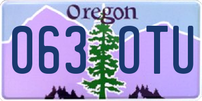 OR license plate 063OTU