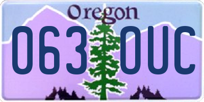 OR license plate 063OUC