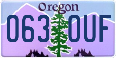 OR license plate 063OUF