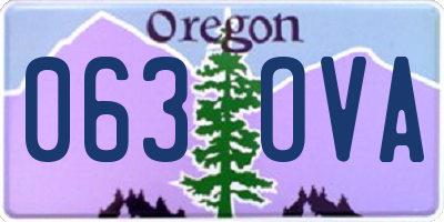 OR license plate 063OVA
