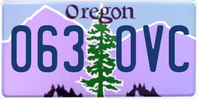 OR license plate 063OVC