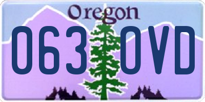 OR license plate 063OVD