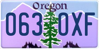 OR license plate 063OXF