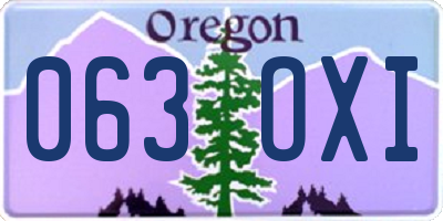 OR license plate 063OXI