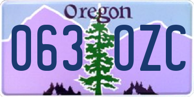 OR license plate 063OZC