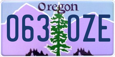 OR license plate 063OZE