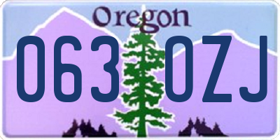 OR license plate 063OZJ