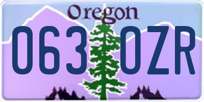 OR license plate 063OZR