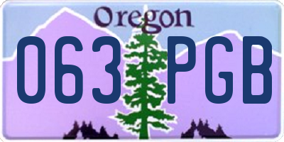 OR license plate 063PGB
