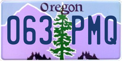OR license plate 063PMQ
