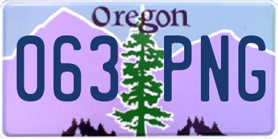 OR license plate 063PNG
