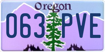 OR license plate 063PVE