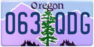 OR license plate 063QDG
