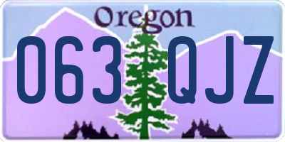 OR license plate 063QJZ