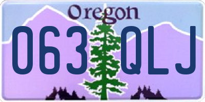 OR license plate 063QLJ