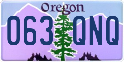 OR license plate 063QNQ