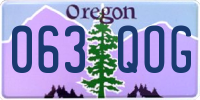 OR license plate 063QOG