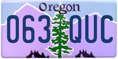 OR license plate 063QUC
