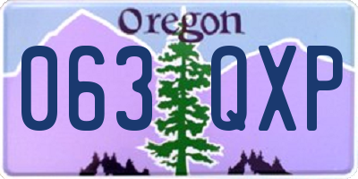 OR license plate 063QXP