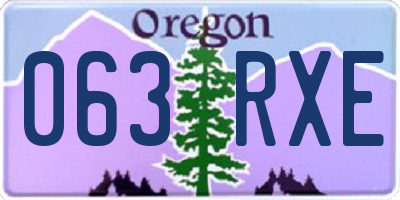 OR license plate 063RXE